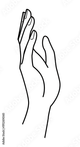 手の表現 モノクロ線画 アイコン