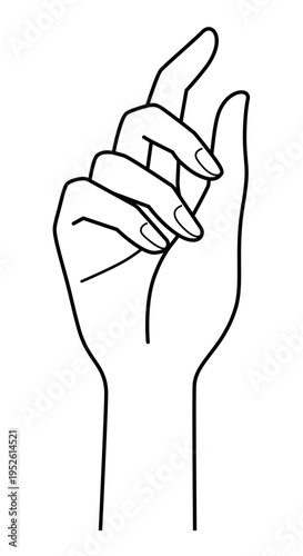 手の表現 モノクロ線画 アイコン