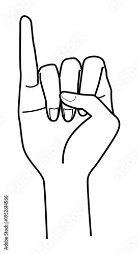 手の表現 モノクロ線画 アイコン