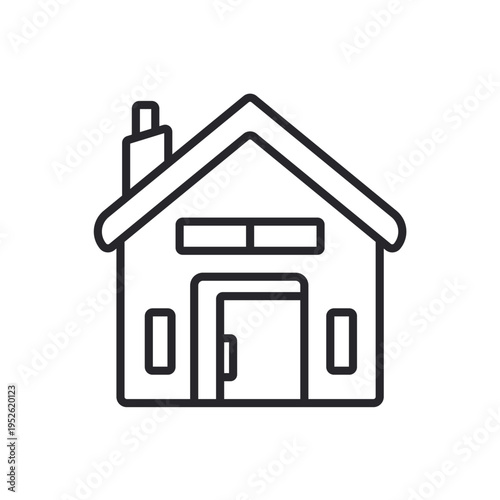 house icons set outline and Flat Style,transparent background