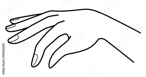 手の表現 モノクロ線画 アイコン