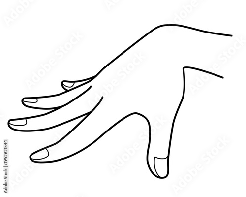 手の表現 モノクロ線画 アイコン