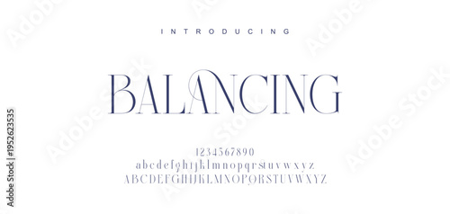 Lettering Minimalist Fashion. Elegant alphabet letters serif font and number. Typography fonts regular uppercase, lowercase.