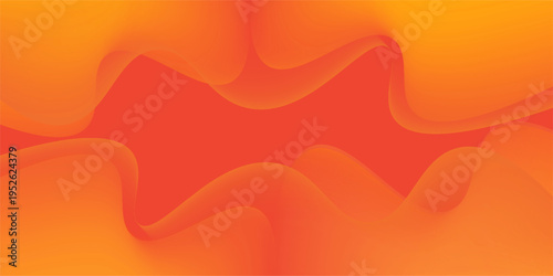 Orange abstract geometric shapes background. Dynamic sound wave. Design element. Vector illustration