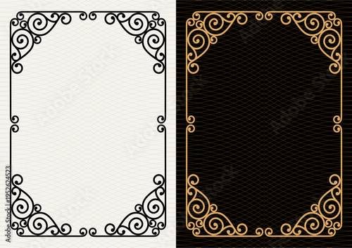Tableau sur toile Luxury frame invitation card background vector