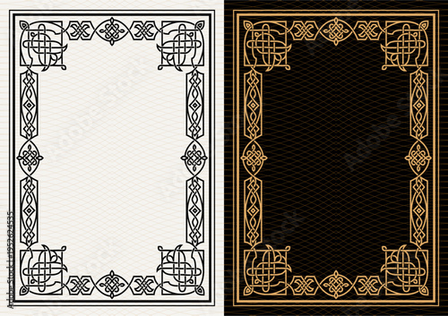 Принти на полотні Luxury frame invitation card background vector