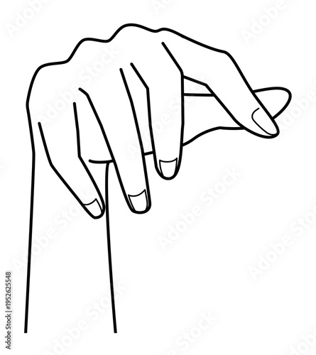 手の表現 モノクロ線画 アイコン