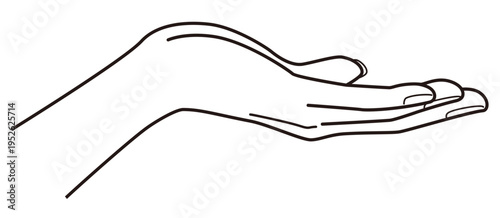 手の表現 モノクロ線画 アイコン