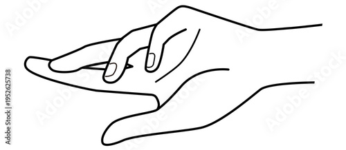 手の表現 モノクロ線画 アイコン