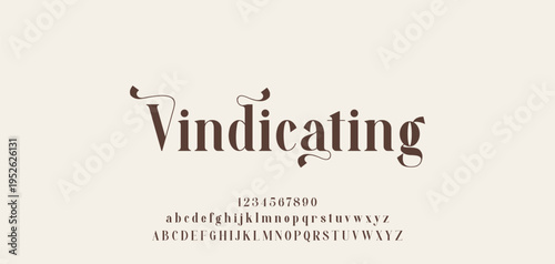 Lettering Minimalist Fashion. Elegant alphabet letters serif font and number. Typography fonts regular uppercase, lowercase.