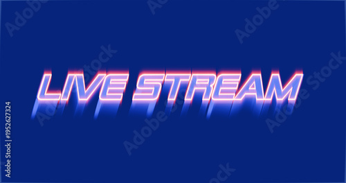 Wallpaper Mural LIVE STREAM text on blue background. 3d render illustration. Torontodigital.ca