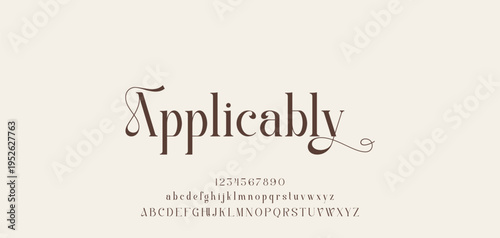 Elegant ligature alphabet letters font logo. Typography luxury classic lettering serif fonts decorative wedding vintage retro logos, design for fashion,beauty shop and brand . vector illustration