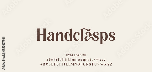 Elegant ligature alphabet letters font logo. Typography luxury classic lettering serif fonts decorative wedding vintage retro logos, design for fashion,beauty shop and brand . vector illustration