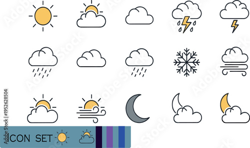 Print Minimalist Ocean Wave and Marine Swell Line Icon Set Featuring Diverse Sea Ripples Surf Patterns and Water Motion Symbols for Nautical and Nature Design