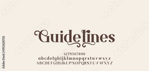 Elegant ligature alphabet letters font logo. Typography luxury classic lettering serif fonts decorative wedding vintage retro logos, design for fashion,beauty shop and brand . vector illustration