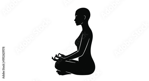 Woman sits in a meditative pose to achieve inner peace and mental clarity.