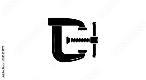 C clamp tool for gripping objects.