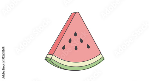 A slice of watermelon fruit.