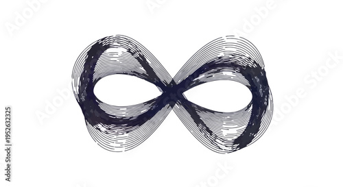 Abstract Infinity Symbol Illustration Portraying Endless Flow, Limitless Possibilities, and Continuous Cycles of Motion