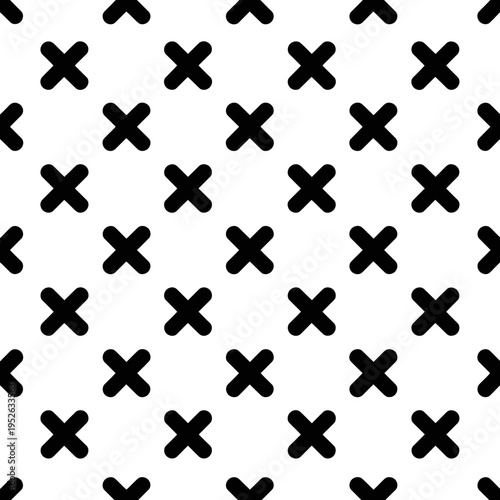 A seamless pattern of black x marks on a beige background