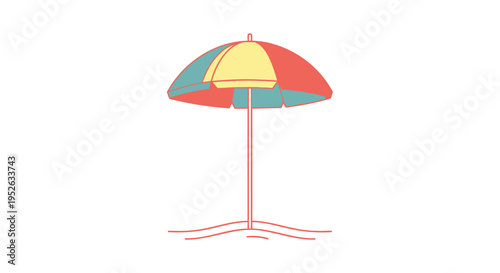 Vector beach umbrella icon