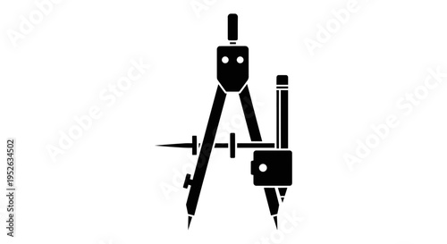 Drafting compass with drawing tools.