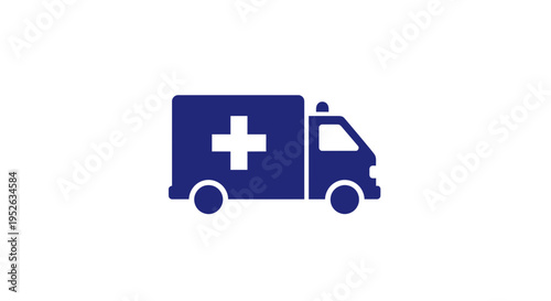 Emergency Medical Services Transport Vehicle Icon.