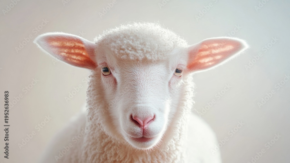 Fototapeta premium Close up of sheep wool texture featuring sheep and goat