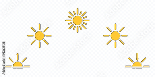 The sun's trajectory, a natural phenomenon. Symbolic of day, sunrise, and sunset.