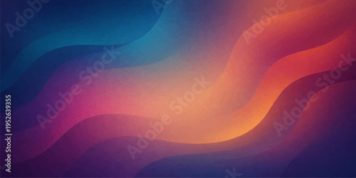 An abstract colorful background featuring a bright orange and yellow wave design with motion curves and fractal shapes creates a vibrant energy texture in this vector art wallpaper backdrop