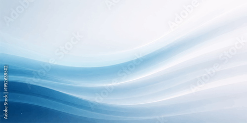 Abstract blue waves flow in a soft motion pattern to create an artistic vector background design with a light texture and curved lines for a professional business wallpaper
