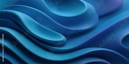 Abstract blue silk background featuring a soft satin texture with flowing waves of light and pink curves in a smooth liquid fabric design