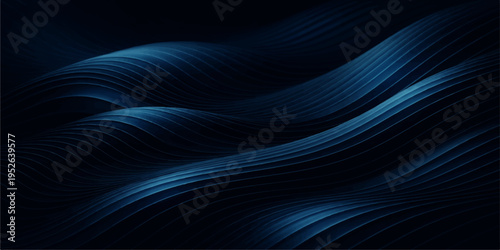 A futuristic digital wallpaper featuring a flowing blue and purple fractal pattern with wavy motion lines and an energetic light curve over a dark black backdrop