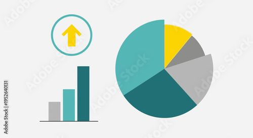 Flat Minimal Style Annual Report Review Illustration with Limited Colors