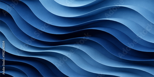 An abstract blue wave background featuring a soft flowing satin texture with digital light curves and a silk fabric motion design for a modern artistic wallpaper backdrop