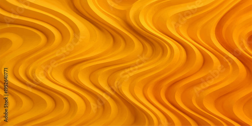 An abstract orange background featuring flowing golden waves of liquid silk and light swirls creates a smooth satin texture with an artistic flame pattern