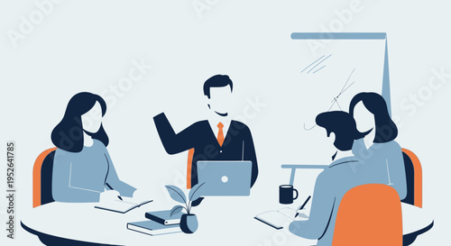 Employee Engagement Workshop Session Minimal Flat Vector Illustration