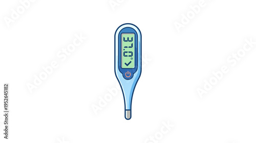 Digital thermometer displaying 37.0 degrees Celsius with checkmark
