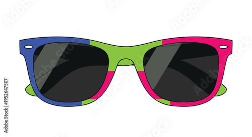Colorful sunglasses vector illustration