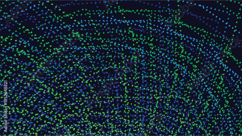 Digital Transformation Background Particle Wave and Radial Spiral Background design