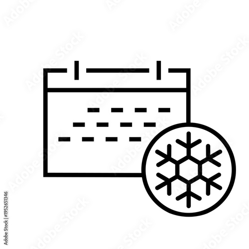 Winter icon vector. Snowl Illustration sign. Cold weather symbol. Cold logo.