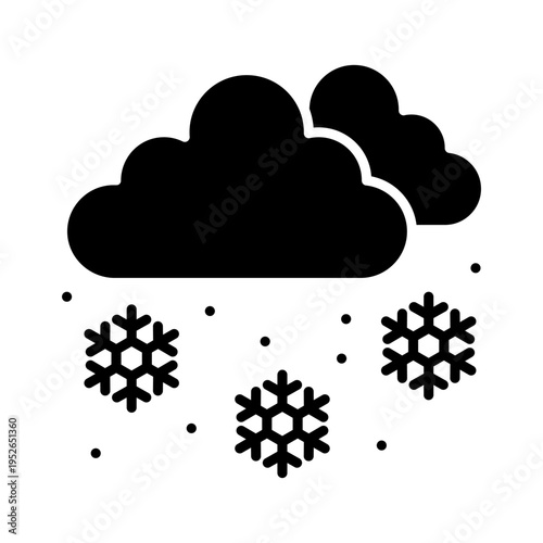 Winter icon vector. Snowl Illustration sign. Cold weather symbol. Cold logo.