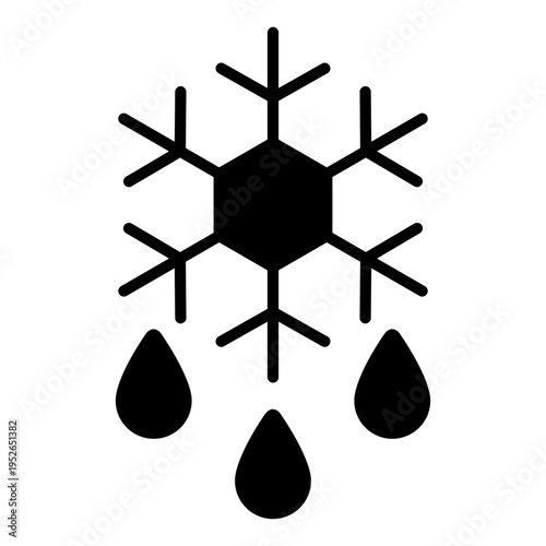 Winter icon vector. Snowl Illustration sign. Cold weather symbol. Cold logo.