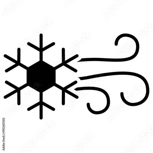 Winter icon vector. Snowl Illustration sign. Cold weather symbol. Cold logo.