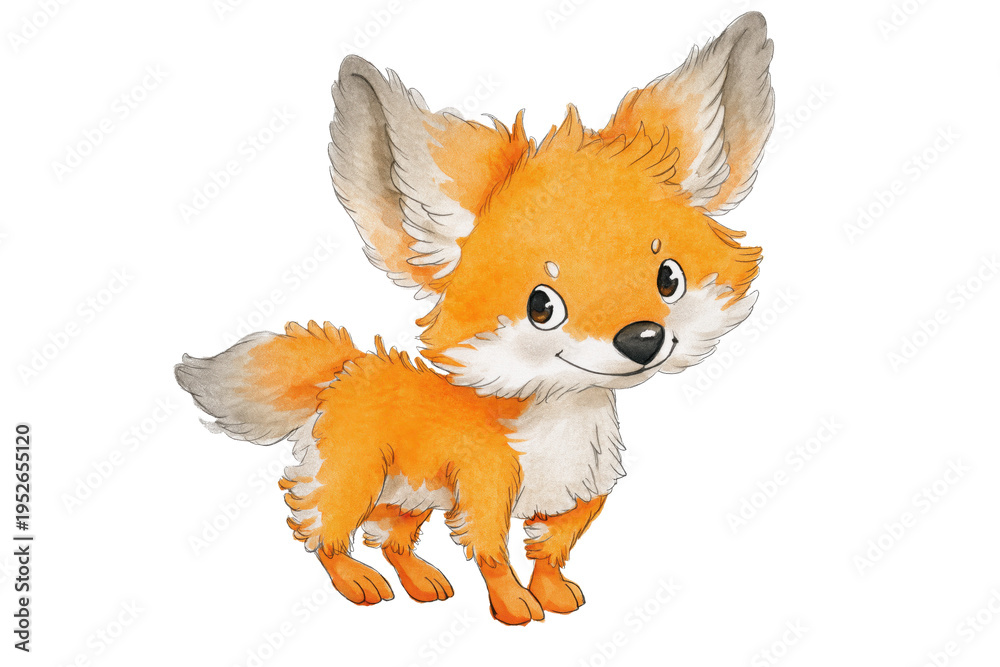 Naklejka premium Adorable Fennec Fox with Big Ears and a Sweet Smile