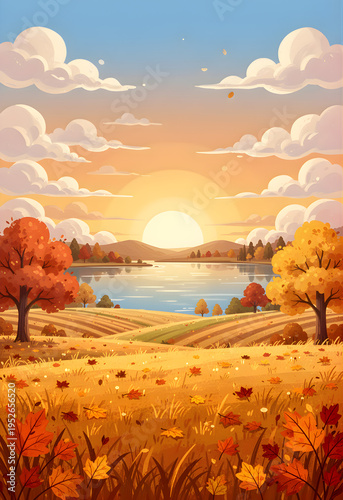 Sunset over the Lake