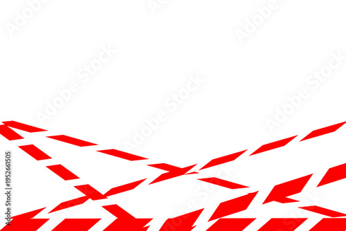 Photography PNG warning tape red white stripes isolated transparent background Realistic cro