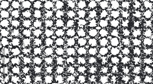 Noisy grille with distorted or jagged edges.Web