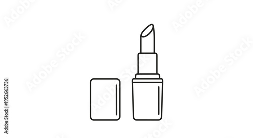 Lipstick Icon Open Tube and Cap