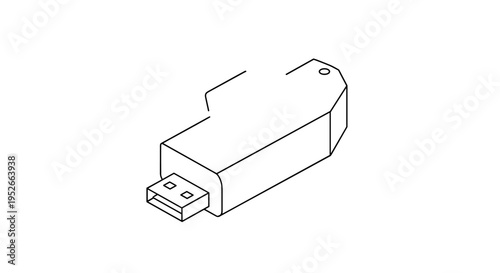 USB Flash Drive Outline
